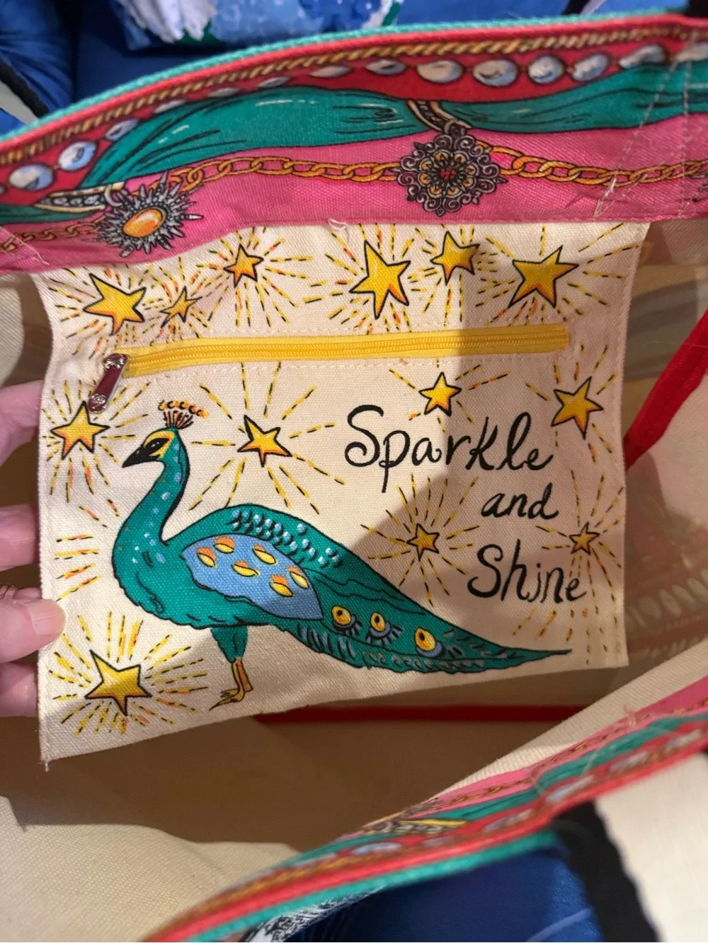 Brighton LOVE sparkle & shine canvas tote - Picture 6 of 9